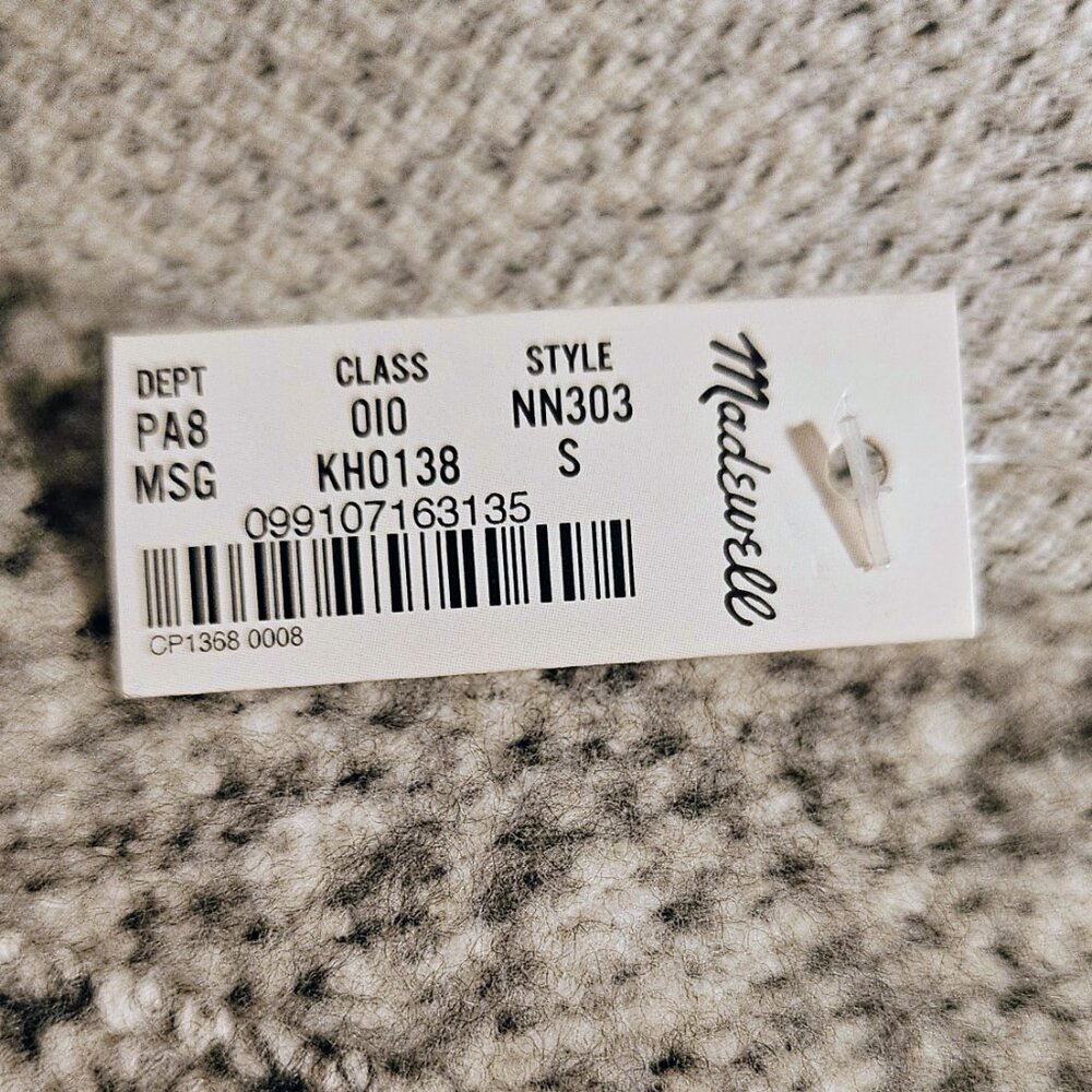 SOLD Madewell Brushed Bouclé Raglan-Sleeve Cardigan in Gray - Picture 11 of 13